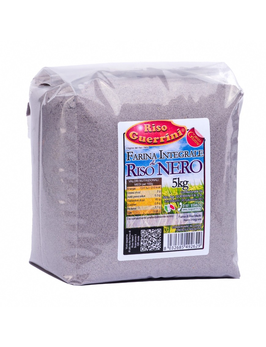 Farine de riz noir complet - 5kg - Sans gluten