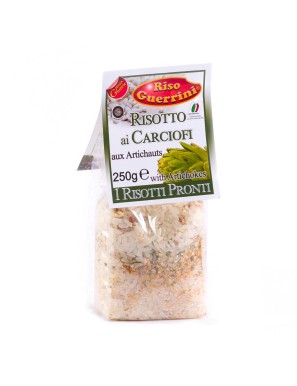 Risotto listo con alcachofa
