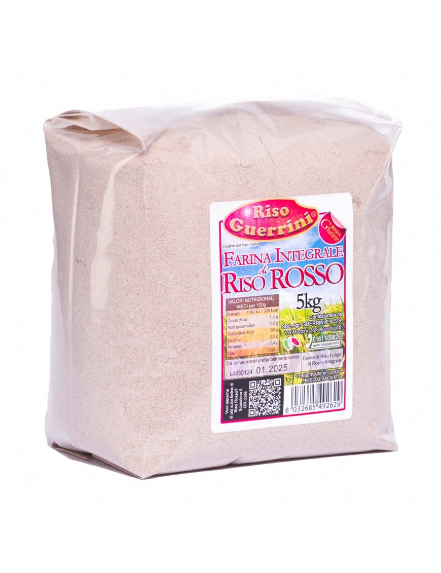 Farina di riso rosso Integrale- 5kg - Senza Glutine